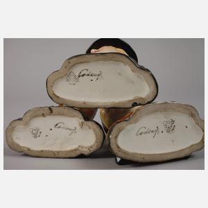 Keramos Wien drei Frauenbüsten Rudolf Podany