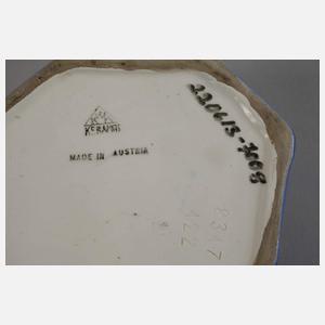 Keramos Wien figürliche Deckeldose Jugendstil