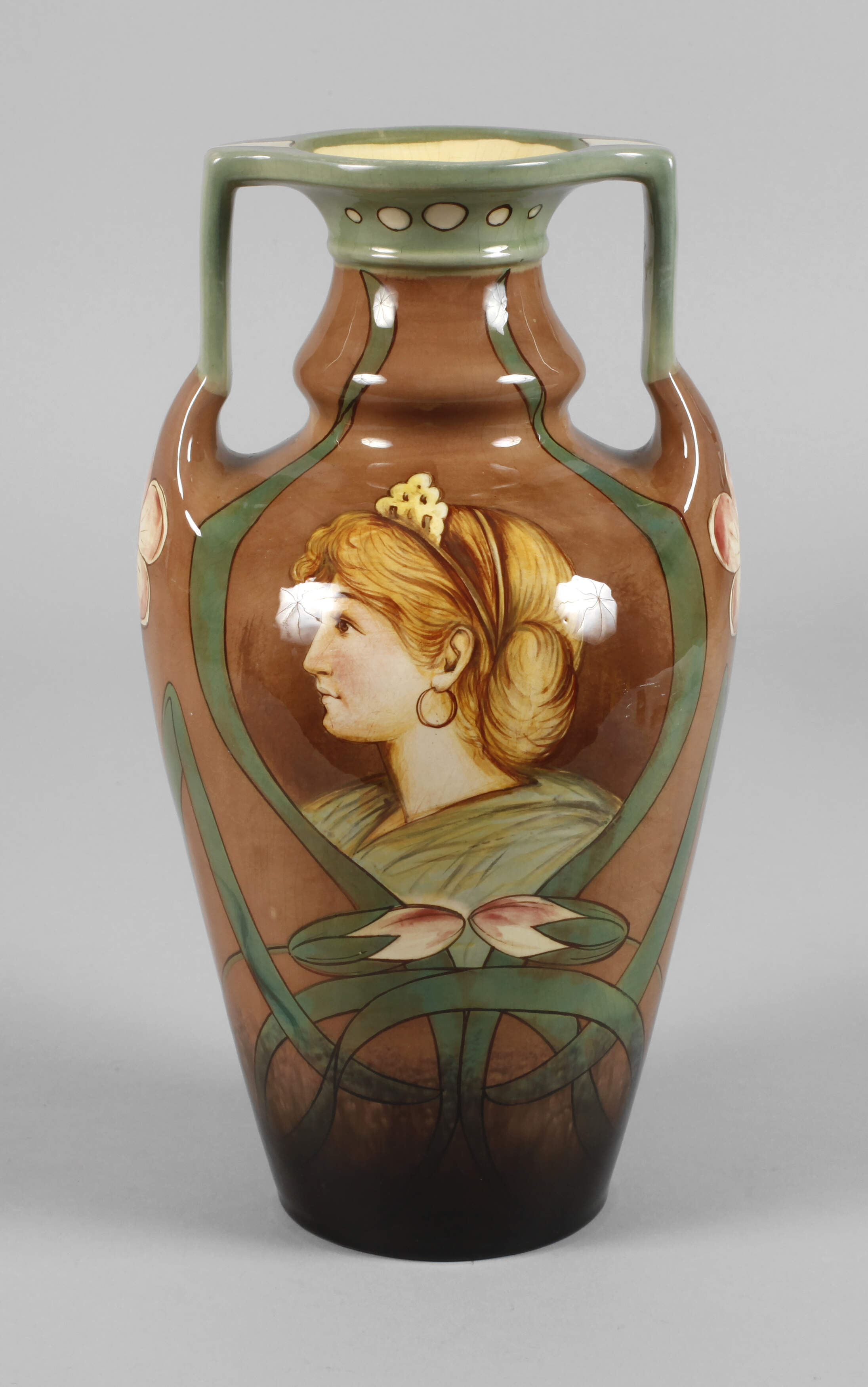 Fischer Austria Vase mit Frauenportrait
