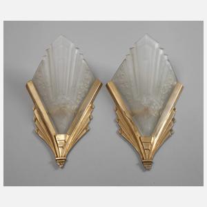 Paar Wandlampen Art déco