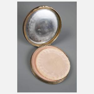 Puderdose Silber mit Steinbesatz