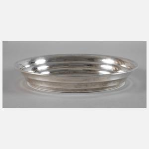 Ovale Silberschale Art déco