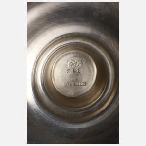 Silber Fußschale in der Art von Georg Jensen