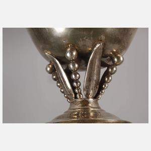 Silber Fußschale in der Art von Georg Jensen
