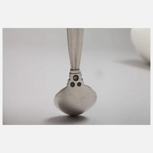 Silber sechs Mokkalöffel Georg Jensen "Acorn"