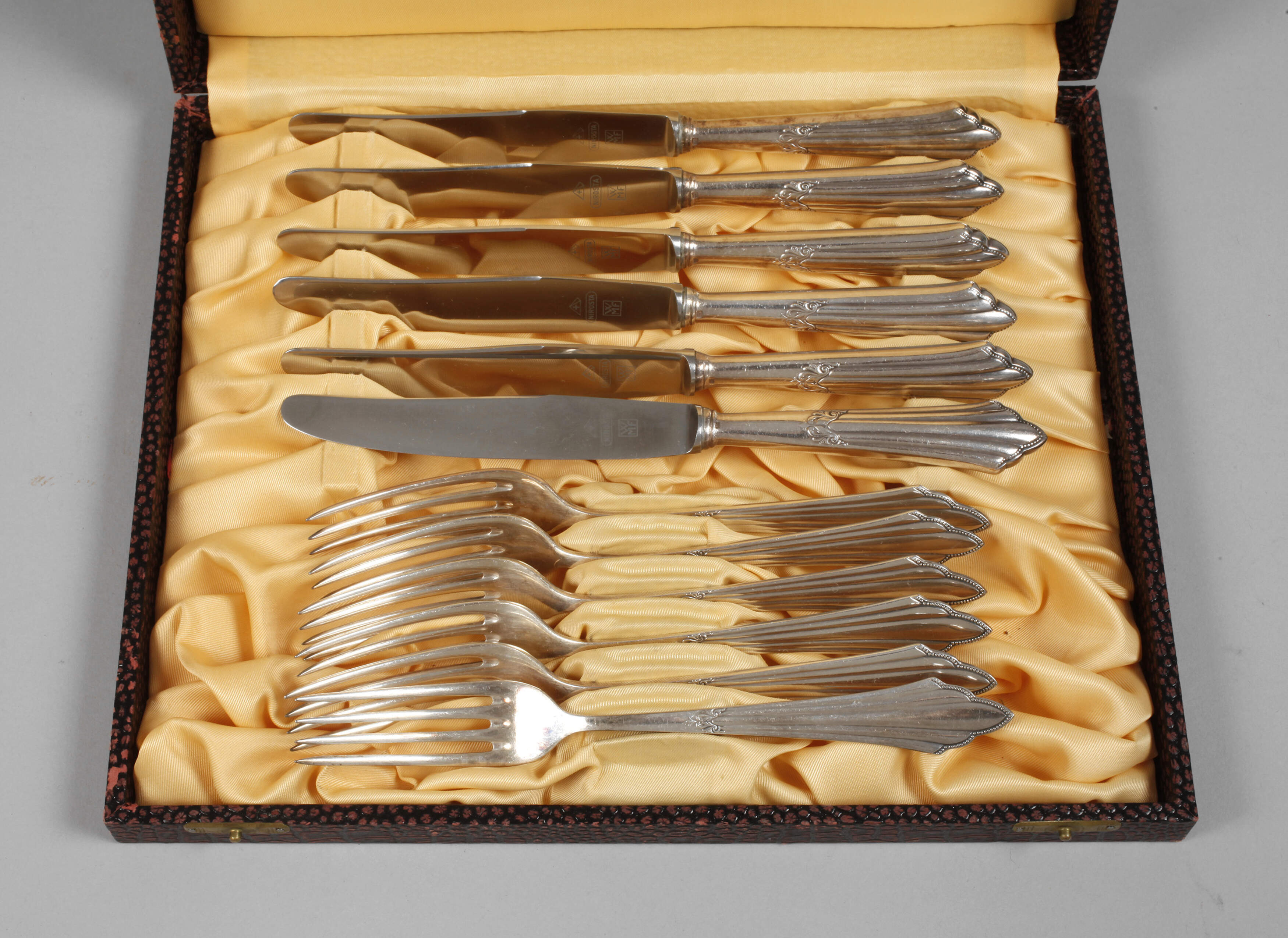 WMF Geislingen Besteckset Fächermuster