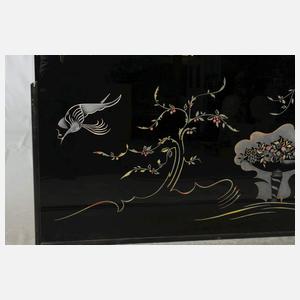 Große Ätzglasscheibe Art déco