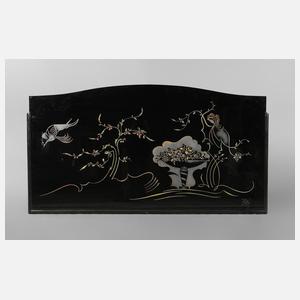 Große Ätzglasscheibe Art déco