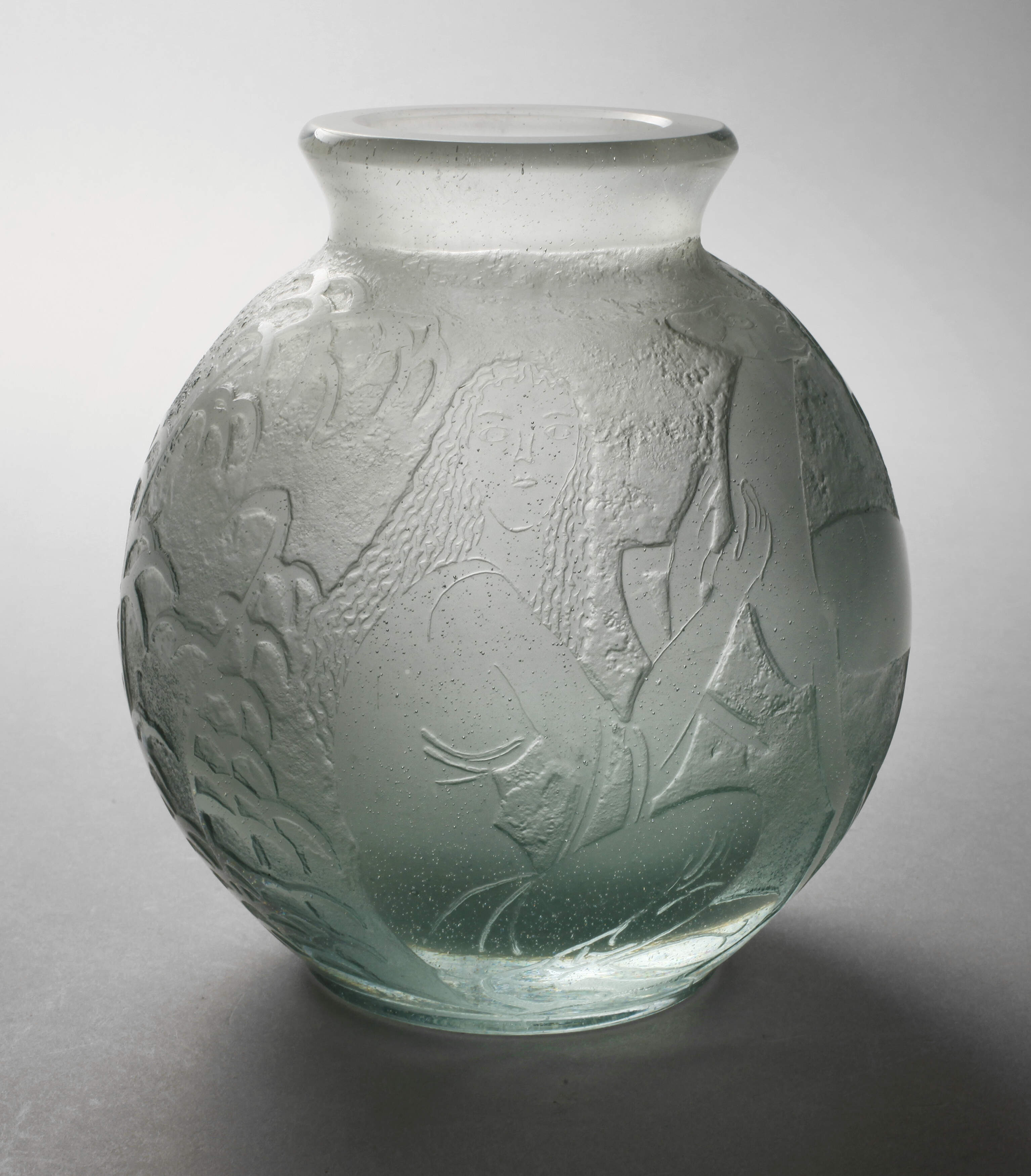 Daum Nancy Eisglas-Vase Art déco