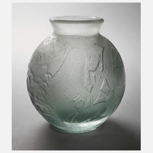 Daum Nancy Eisglas-Vase Art déco