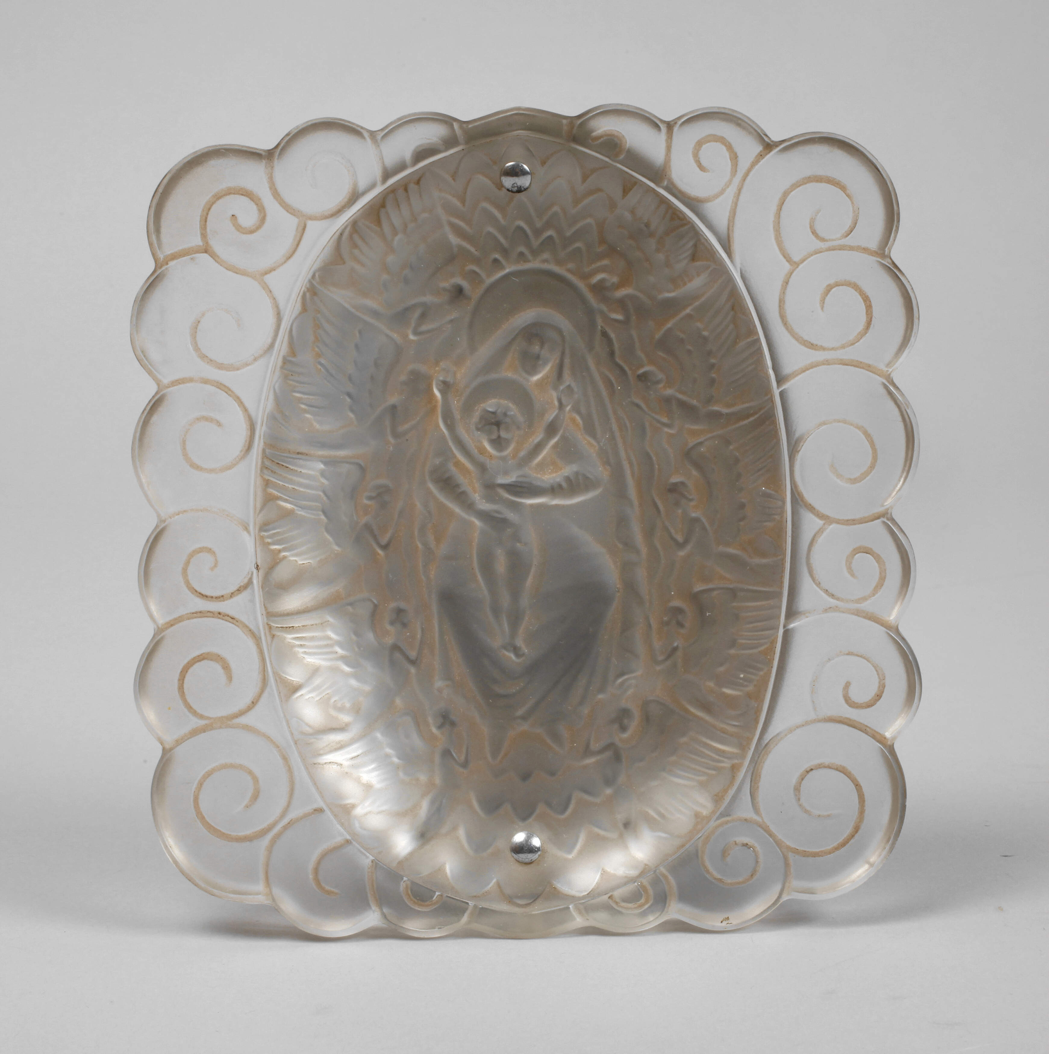 René Lalique Tischbilderrahmen mit Heiligenbild