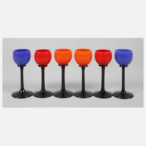 Sechs Likörgläser