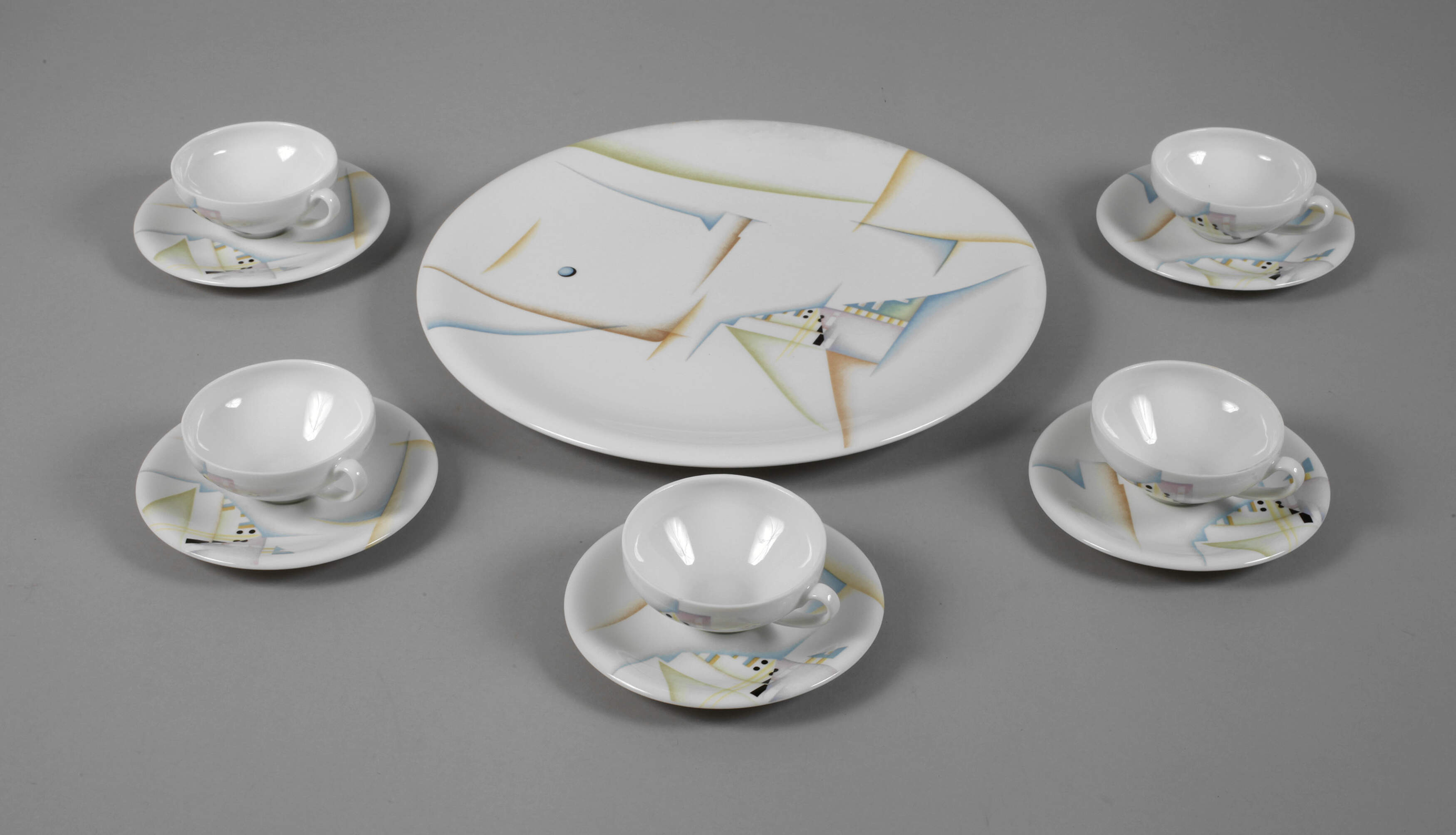 Ginori Teetassen und Kuchenplatte