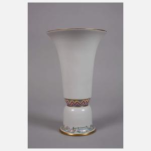 Heubach Lichte Vase Emaillemalerei