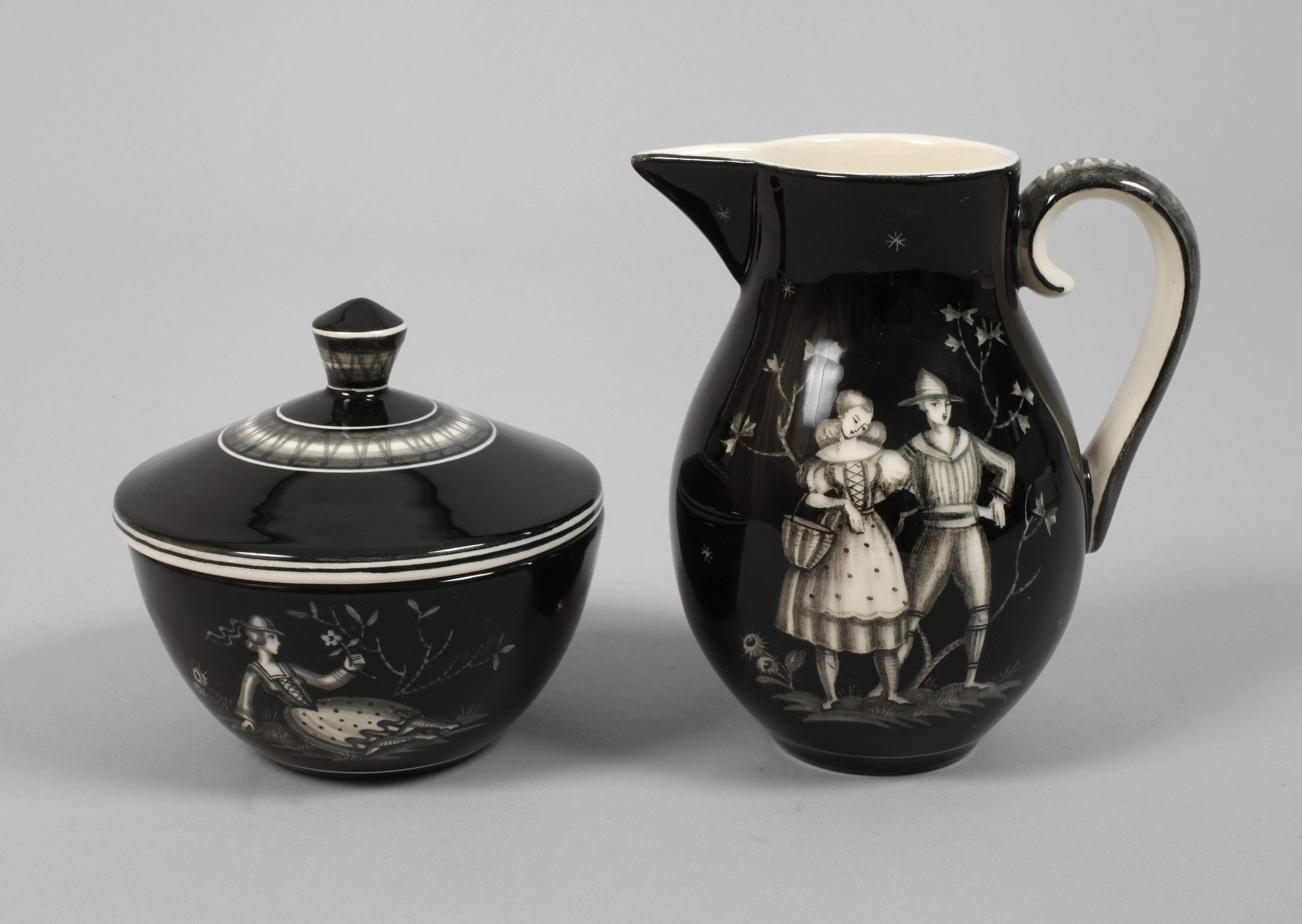 Dagobert Peche Zuckerdose und Sahnegießer