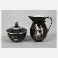 Dagobert Peche Zuckerdose und Sahnegießer111