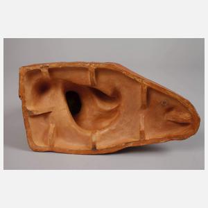 Terrakottafigur sitzender weiblicher Akt