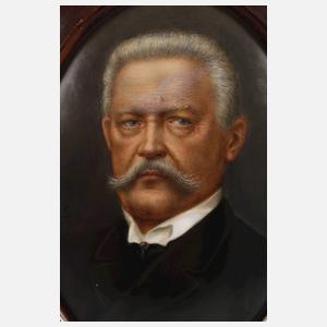KPM Berlin Bildplatte Portrait Hindenburg