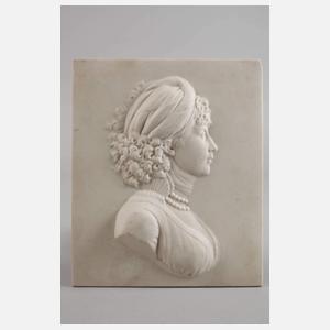 KPM Berlin Reliefplatte Portrait Königin Luise