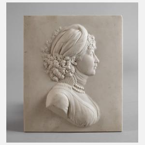 KPM Berlin Reliefplatte Portrait Königin Luise