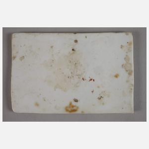 Kleine Porzellanplatte Biedermeierdame