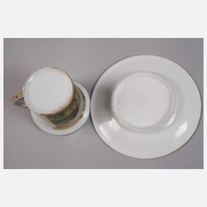 Ansichtentasse Gebirgslandschaft mit Schloss