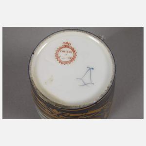 Frankreich Deckeltasse Watteauszene