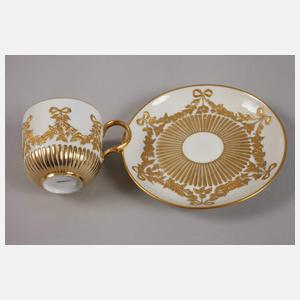 KPM Berlin Prunktasse und Mokkatasse Historismus