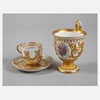 KPM Berlin Prunktasse und Mokkatasse Historismus111