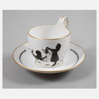 KPM Berlin Vitrinentasse Silhouettenmalerei111