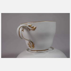 Meissen Monogrammtasse mit Untertasse