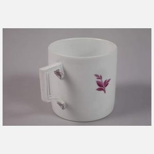 Meissen Monogrammtasse und Untertasse