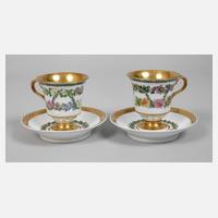 Meissen Paar Erinnerungstassen Biedermeier111