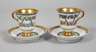 Meissen Paar Erinnerungstassen Biedermeier