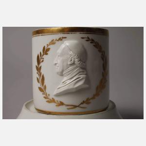 Meissen Deckeltasse Reliefportrait