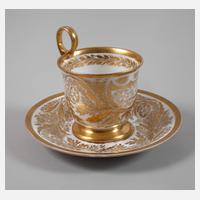 Prunktasse mit Untertasse Goldmalerei111