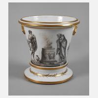 Cachepot mit Untersetzer Grisaillemalerei111