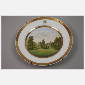 Frankreich drei Ansichtenteller Biedermeier