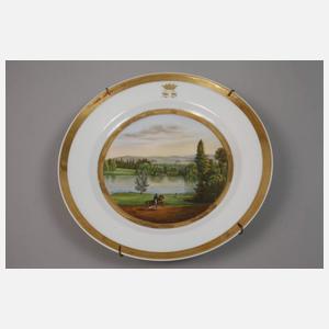 Frankreich drei Ansichtenteller Biedermeier