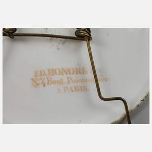 Frankreich drei Ansichtenteller Biedermeier