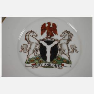 Kopenhagen sechs Wappenteller "Unity and Faith"