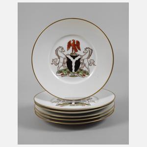 Kopenhagen sechs Wappenteller "Unity and Faith"