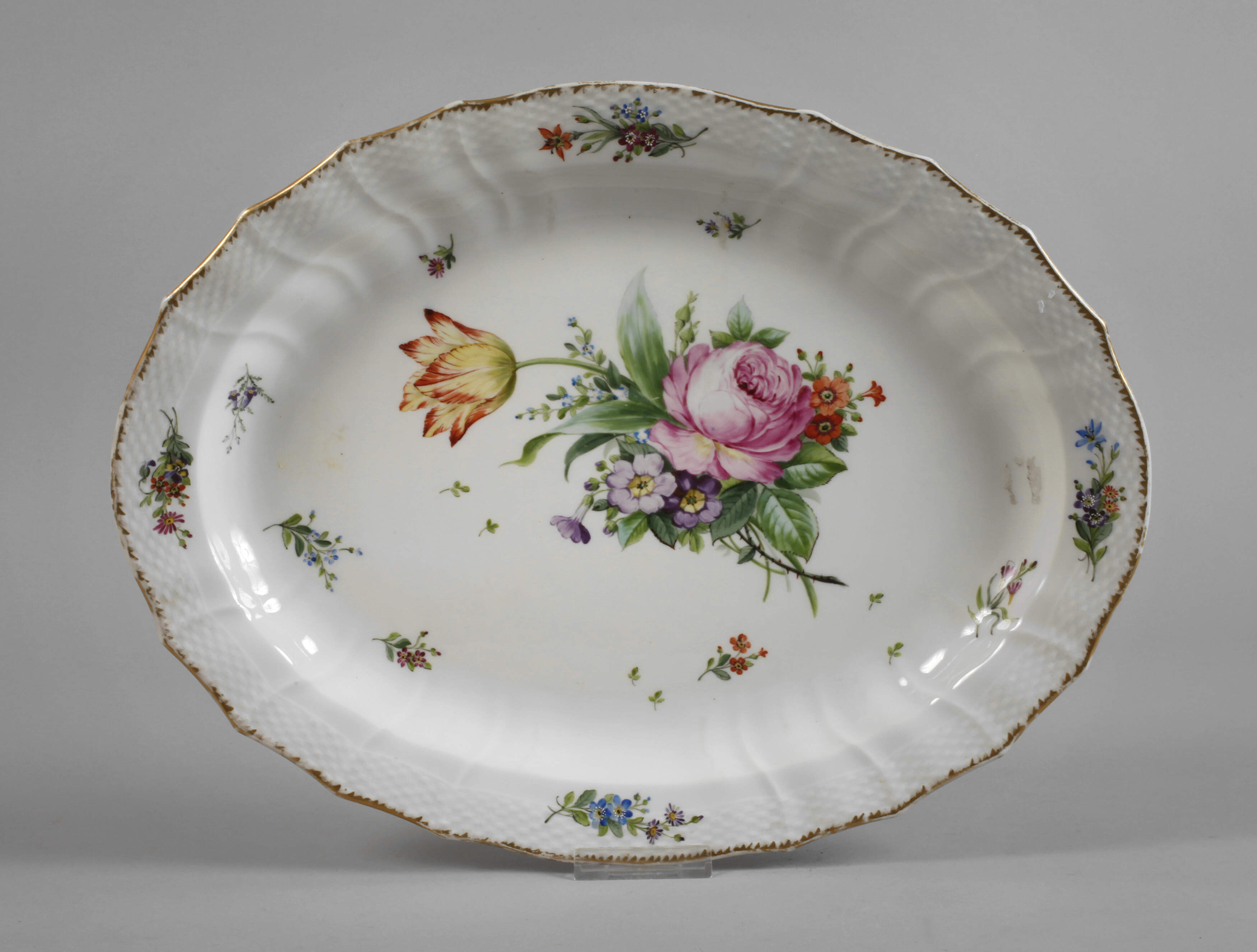 Kopenhagen Servierplatte "Sächsische Blume"