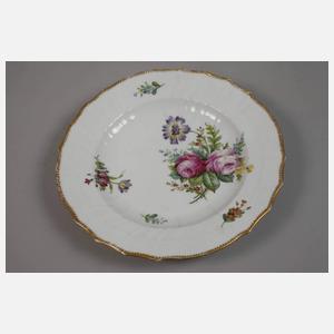 Kopenhagen Tellerset "Sächsische Blume"