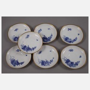 Kopenhagen sechs Mokkatassen "Blaue Blume"