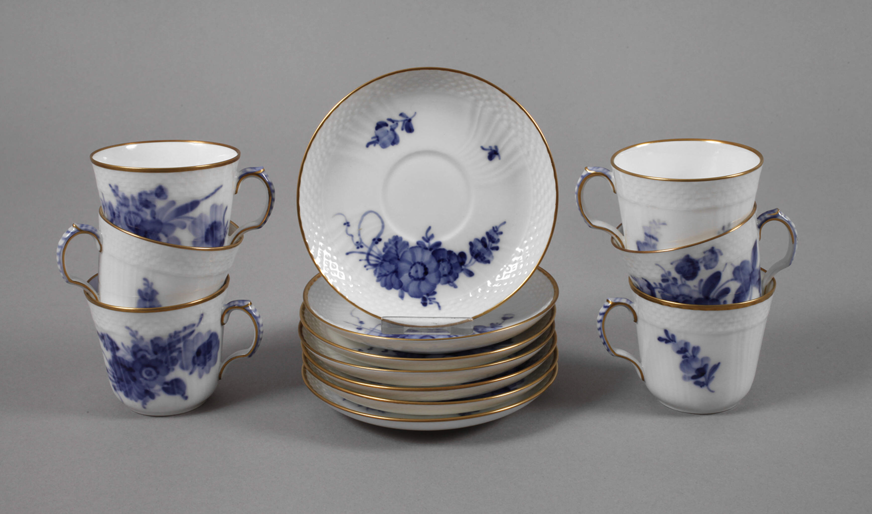 Kopenhagen sechs Mokkatassen "Blaue Blume"