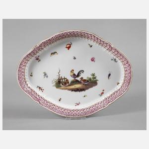 KPM Berlin Korbschale mit Vogelmotiv