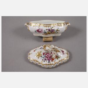 KPM Berlin kleine Dose und Schale Hausmalerei