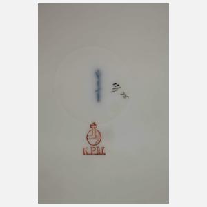 KPM Berlin sechs Speiseteller Blumen und Insekten