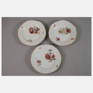 KPM Berlin sechs Speiseteller Weichmalerei